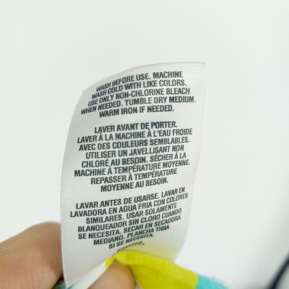 Carter's Size 5 Neon Blue & Green Sleeveless Geometric Bright Tunic Top/Dress - Picture 4 of 6